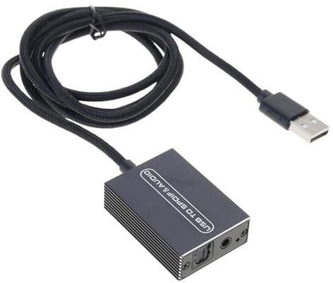 YROHGKPN Adaptateur USB pour extraire un ordinateur portable vers un port optique et un port PC de 3,5 mm