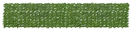 vidaXL Balkonsichtschutz mit Blättern Grün und Gelb 400 x 75 cm, Künstliches Efeu für Sichtschutz, moderne Balkon-Deko, pflegeleicht, wetterfest, Gartenteilung, Outdoorschutz