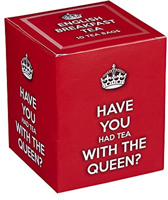 New English Teas Slogans Have You Had Tea with The Queen Teabags Carton (Pack of 6, Total 60 Teabags)