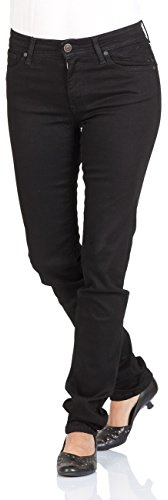 Cross Anya P 489-094 Jean Slim (Jambe étroite), Noir 155, 33W x 30L Femme