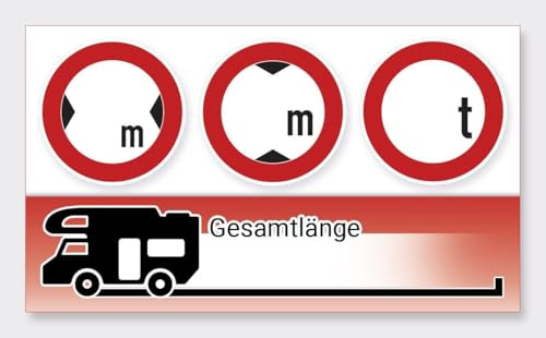 SOTRO Wohnwagen/Wohnmobil Aufkleber, Abmessungen (Höhe Breite Länge) & Gewicht, Format 9.5x5.5 cm