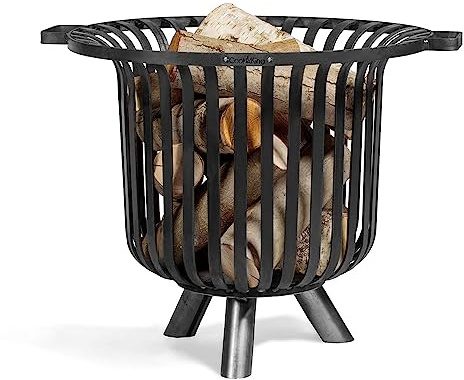 CookKing Feuerkorb Verona Stahl Schwarz 60x60x52 cm Garten-Feuerstelle