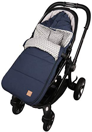 Kaiser 6578122 Sommer Fußsack Jessy Jersey Star, Fb. navy, Perfekt für warme Tage geeignet, 6-36 Monate