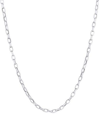 Kuzzoi Exklusive Herren Halskette mit Rundanker Glieder (5 mm) poliert für Anhänger, Massive Glieder Kette für Mann oder Freund, Robuste Herrenkette aus 925 Sterling Silber, Länge 50