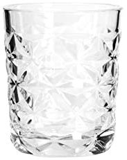 PASABAHCE Set de 4 vasos de agua Estrella en decoración de mesa de cristal transparente
