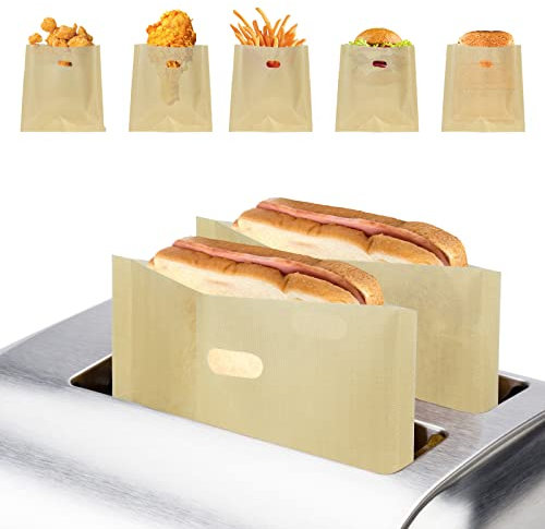CECOMBINE Bolsas para tostadora, bolsas para el pan, bolsas perfectas para tostadas, 15 bolsas de pan reutilizables, para panes, para sándwich