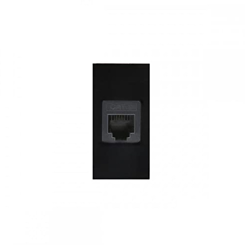 Maclean MCE725B LAN Steckdose CAT.6 Universal Netzwerkdose Modulare Wandsteckdose Unterputzdose Wanddose Einbaudose Unterputz Montage (LAN Steckdose, Schwarz)