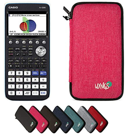 Casio fx-CG50 con Custodia Protettiva WYNGS inclusa Rosa - Calcolatrice Grafica - Pacchetto Base