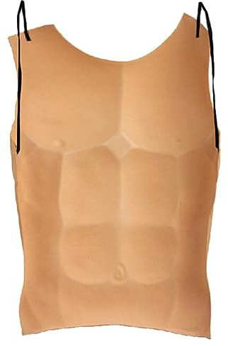 Homoyoyo Body in Silicone Tuta Muscolare Costume Petto Muscoloso Torace Muscolare in Silicone Realistico Finta Maglietta Muscolare Tuta Mezzo Busto Maschile Abito Artificiale Uomo Pilastro