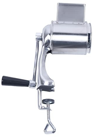 Rallador manual de patatas de acero inoxidable, rallador de verduras, robot de cocina con 5 tambores, ideal para pepinos, queso y nueces, zanahorias