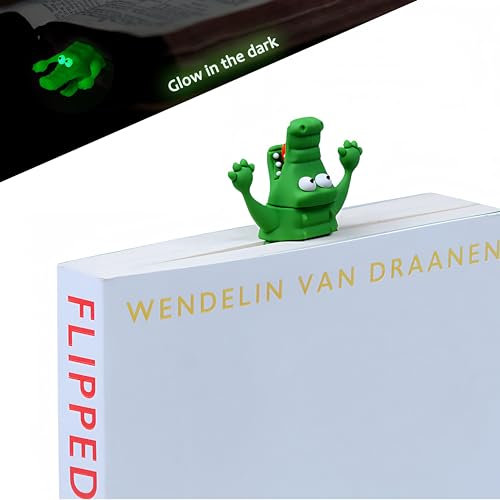Kreatives 3D-Lesezeichen für Erwachsene und Kinder, Cartoon und lustiges Geschenk für Schüler zum Schulanfang, kreatives Geschenk, (Krokodil)