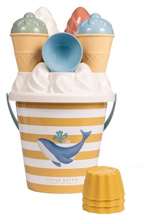 Little Dutch Sandspiel-Set Eimer EIS Set 14-teilig - Ocean Dreams blau - Sandspielzeug Strandspielzeug