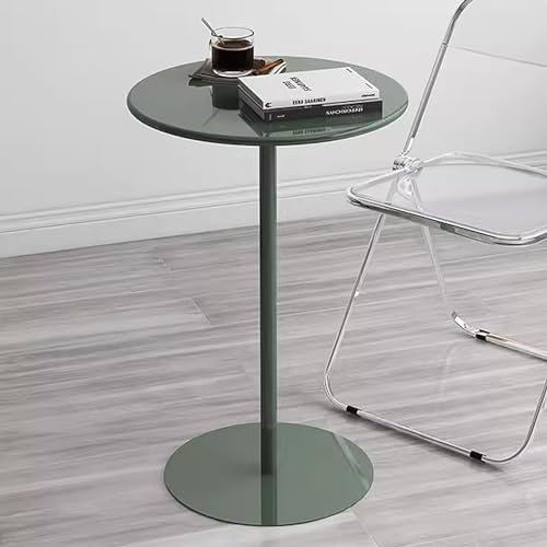 Yopappol Runder Bartisch, grüne Pub-Esstische aus Metall, Stehtische, runder Cocktailtisch für Küche/Bistro/Wohnzimmer/Balkon, Konferenz- und Besprechungstisch (Size : 48x48x72cm)