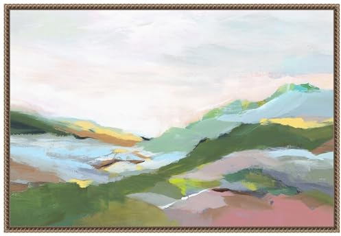 Amanti Art Framed Canvas Wall Art 23x33 Highland Landscape I by Isabelle Z, Framed Wall Art Canvas, Abstract Artwork, Traditional Decor, Large Poster Painting for Living Room, Bedroom, Bathroom,