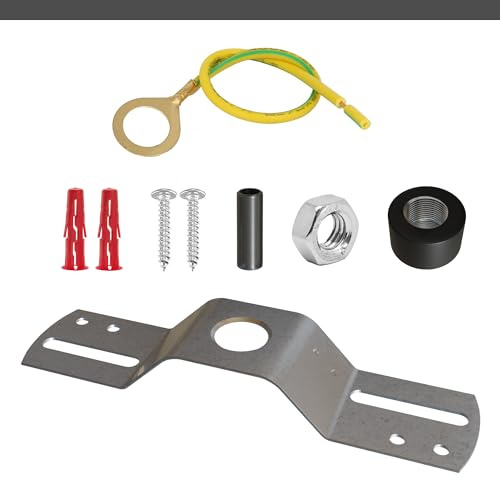 LEDSONE Staffa frontale da 100 mm per plafoniera a rosone, piastra di montaggio in metallo con accessori, fori multipli sicuri rosone e installazione della lampada per lampada a sospensione a soffitto