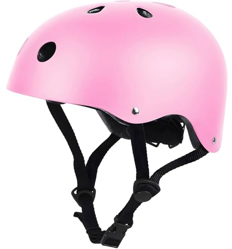 LeapBeast Hjälm vuxen barn hjälm, cykel herr dam anti-chock skydd för multisport cykling skridskoåkning skoter skateboard (rosa, liten)
