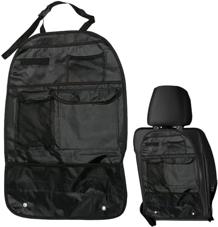 Eoixuqba Organizer per sedili posteriori dell'auto, organizer per sedili posteriori, tappetini per auto, accessori da viaggio, organizer per sedili posteriori con tasche multiple per auto, camion