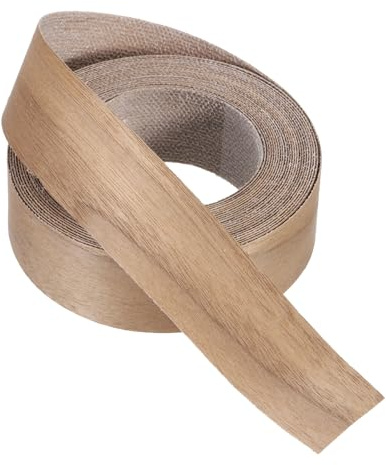 PATIKIL Nastro di Bordo in Noce 1-1/2 Pollice x 25 ft Nastro in Legno | Compensato Flessibile, Pre-Incollato, con Adesivo Hot Melt, per il Restauro di Mobili