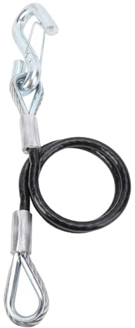 Prevessel Cadena de seguridad para remolque, cable de seguridad para remolque con gancho en S, cable de seguridad que soporta 3500 Lbs, cable de seguridad para freno de remolque, longitud máxima de