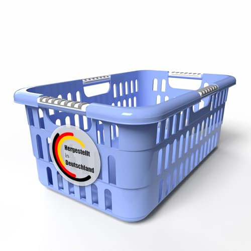 BigDean Wäschekorb 40L mit Softgriffen – Wäschewanne Made in Germany