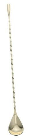 Gold Stainless Steel Stirring Spoon for Cocktail Mixing Bar