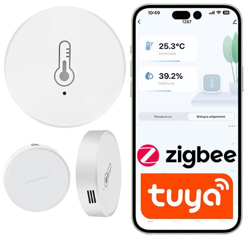 Sone Smart One ZigBee Temperatur Feuchtigkeitssensor Mini Weiß Tuya | tuya hub nötig, 40x13 mm, messverlauf, xlsx export, push alarm, innenraum