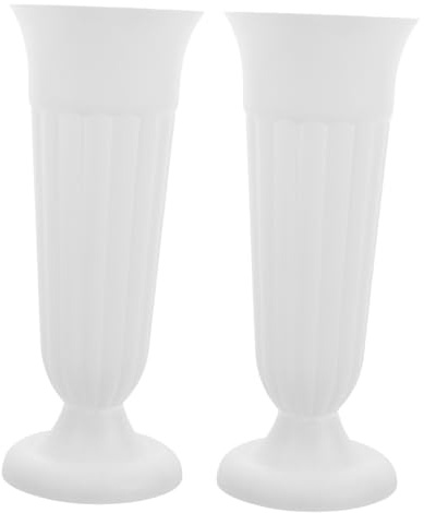 ROMISBABA 2pièces Pot De Fleurs De Style Romain pour Tombe Vases Commémoratifs Plastique pour Cimetière Supports De Fleurs Funéraires
