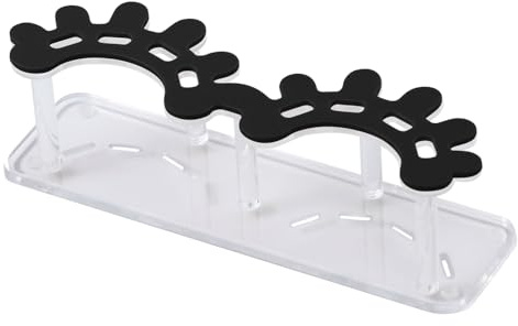 ANNAFRIS 8 Trous Support de Pince pour Extensions de Cils, Présentoir pour Pinces à Cils, Acrylique(Noir)