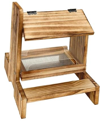 Sharplace Mangiatoia per Scoiattoli in Legno da Esterno, Grande Casetta per Scoiattoli, per Recinzione da Giardino