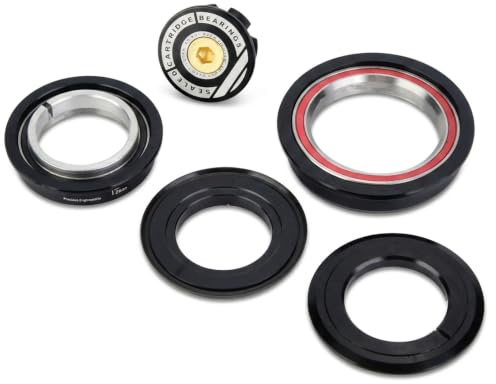HaloVerde Serie Sterzo per Mountain Bike, Coppa Superiore da 44 mm, Coppa Inferiore da 56 mm ZS44 ZS56 Standard per Cannotto Conico di Ricambio per Bici da Strada