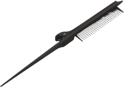 HOOTNEE Pettine per Cotonare Chioma a Denti Fini Nero Coda Appuntita Pettine per Tintura Chioma Professionale per Parrucchieri e Uso Casa e Separazione Ciocche