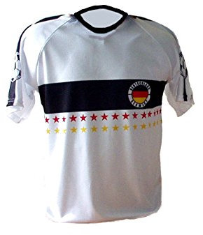 Spielfussballshop Deutschland Trikot Stars mit Wunschname Nummer Größe L