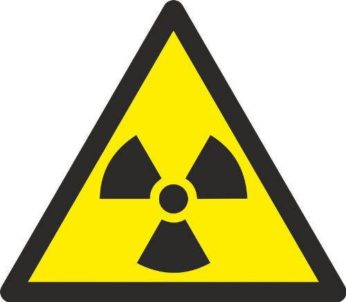 Schild 2mm Alu-Verbund ASR-A1-3 (DIN EN ISO 7010) Warnung vor radioaktiven Stoffen oder ionisierender Strahlung W003 40 cm groß, stabil