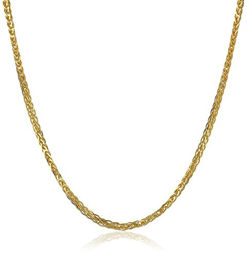 PRINS JEWELS 14 Karat 585 Gold Diamantschliff Spiga Weizen Gelbgold Kette - Breite 2 mm - Länge wählbar