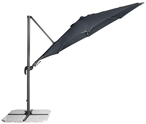 derby RAVENNA AX 330 – Schwenkbarer Pendelschirm ideal für den Garten – Neigbar – ca. 330 cm – Anthrazit