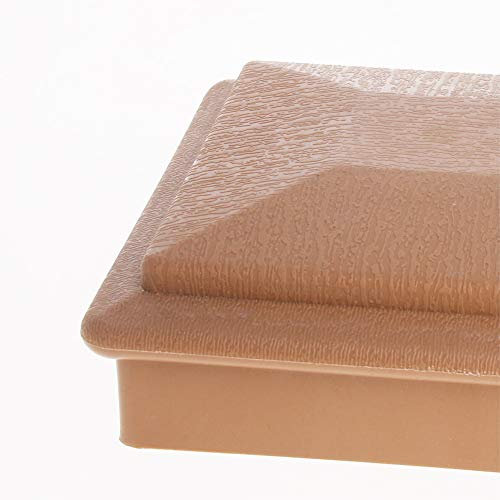 MroMax Zaunpfosten-Kappe, Kunststoff, für druckbehandeltes Holz, für Briefkästen, Lampen, Deck, Dock, Pillingkappen, Schwarz, 90 x 90 mm, MRO191109G-0090, 1Pcs Light Yellow 120x120mm