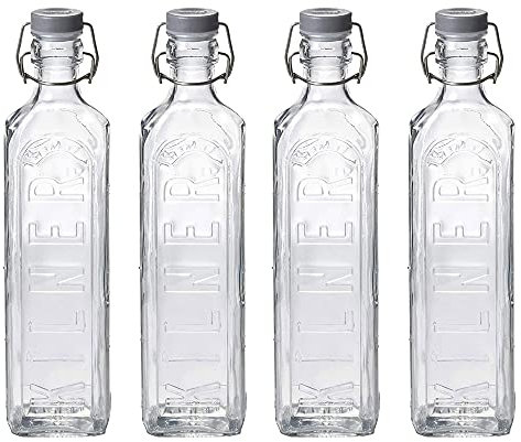 Kilner Clip Top Bottle 1 Liter Transparent (Pack of 4)