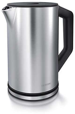 Arendo - Bouilloire Électrique en Acier Inoxydable, Ebullition Rapide, Sélection de la Température 40° à 100 ° ou 4 Températures Prédéfinis, Modèle ELEGANT 1,5 L Litres 2200 W Sans BPA - Acier brossé