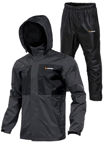 Rodeel Waterproof Fishing Rain Suit for Men (Rain Gear Jacket & Trouser Suit)
