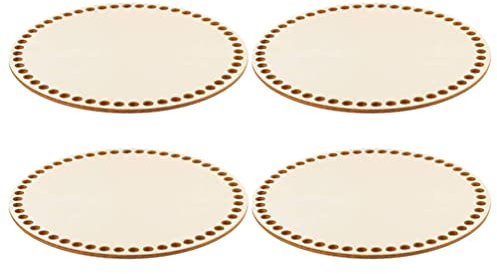 Holzbeutelboden 4 Holzkorbboden Holzbasis Shaper Blank Häkelbasis für Dickes Garn DIY Strickkorb Zubehör Bag Unten H?keln
