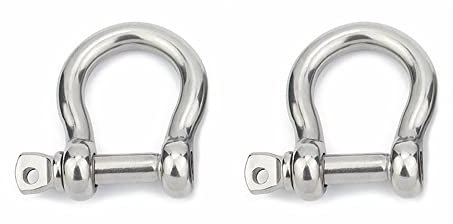 2Stück M10 304 Edelstahl Arcuate Ring Schäkel Ring Schnalle