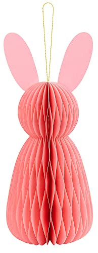 Papierdekoration Wabenhase, Hellrosa, 30 cm