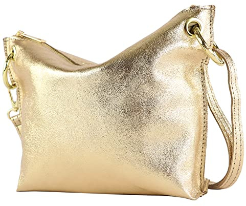 modamoda de T243 Damen Leder Umhängetasche Schultertasche handmade in Italy
