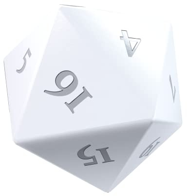 Ultra Pro - Vivid Heavy Metal D20 Dadi Set 2 Pack - Bianco