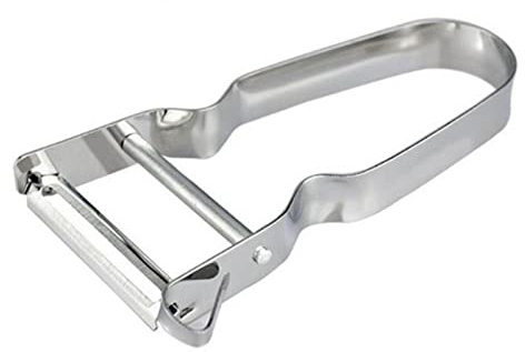 Sparschäler Edelstahl, Gemüseschäler, Ultrascharfer Klingenschäler, U Form, Ergonomischer Griff, Obst, Gemüse, Apfel, Kartoffel, Gurke, Karotte, Schäler für Die Küche