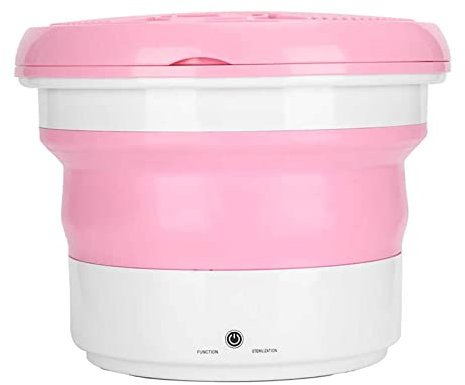 Samnuerly Mini Lavatrice Pieghevole per Scarpe 13L Lavatrici Portatili ad ultrasuoni con ozono Risparmio energetico Casa, Rosa (Rosa)