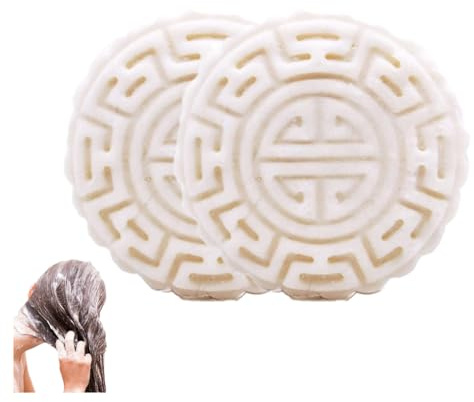 Barra De Champú Y Acondicionador De Agua De Arroz, Jabón Anticaída, Champú Sólido Para El Cabello, Barra De Acondicionador Hidratante Nutritivo Y Suavizante, Para Cabello Seco Dañado (2PCS)