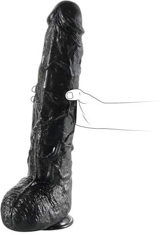 Shkanla 44cm Gode XXL Réaliste Large, Gode Énorme Pour Expérimentés | Stimulateur du Point G Clitoridien, Godemichés Anal, Sex Toys avec Ventouse, Jouet Sexuel Pour Femmes et Hommes