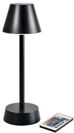 6X DUNI LED Lampe kabellos Zelda 10,3cm(D) x 32cm(H) Schwarz