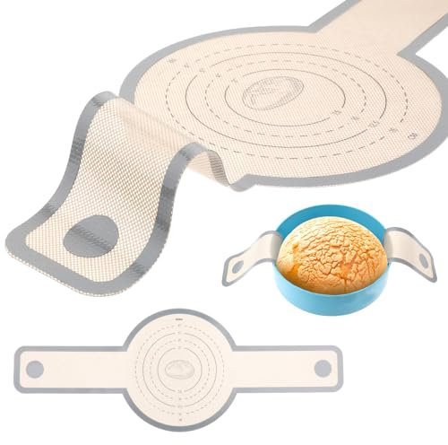 Dimeho Tappetino per pane in silicone, antiaderente, resistente al calore, per forno olandese, facile da pulire, riutilizzabile, con manici extra lunghi, per cucina di casa
